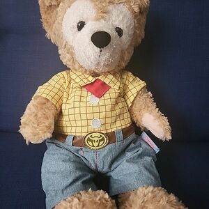 Disney Stuffed Bear with Yellow Shirt and Blue Jeans